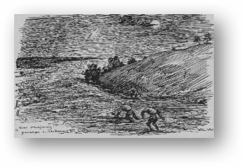 Patrouille im Hohlweg vor Carspach